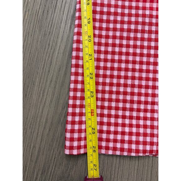 ZARA Red Houndstooth Flared Pants Women’s XL NWT High Rise Stretch Trouser - Picture 5 of 6